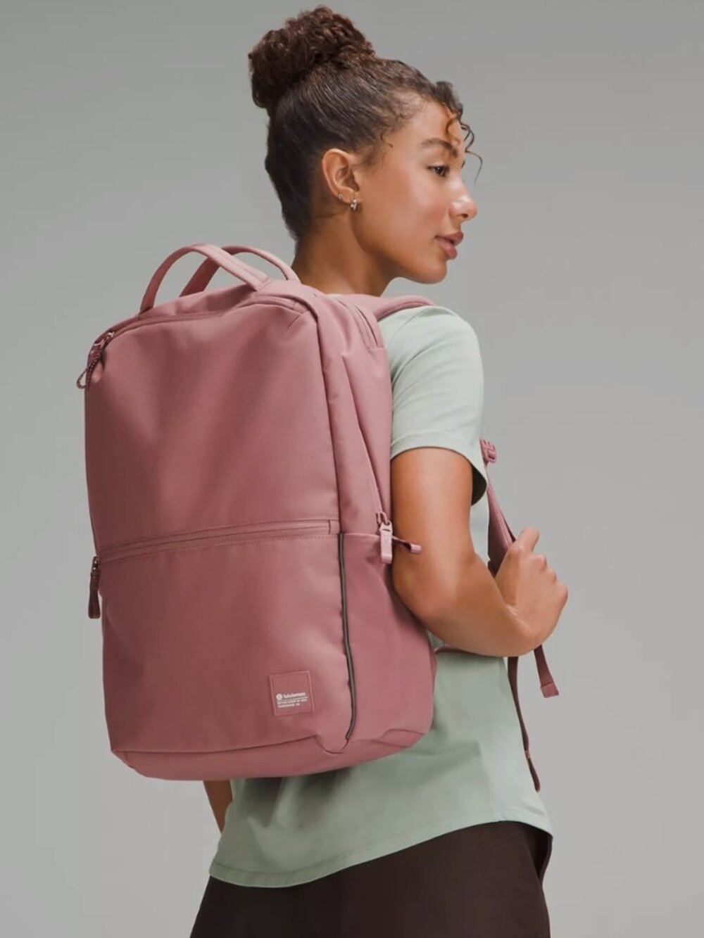 Lululemon Double-Zip Backpack 22L Spiced Chai Pink Laptop Travel Bag - Picture 11 of 11